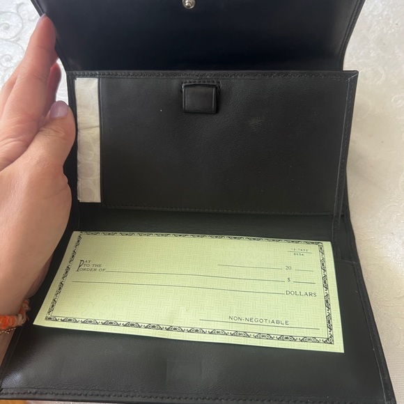 Coach black monogram signature wallet with checkbook holder NWT - Picture 3 of 3